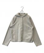 HUMAN WOMANヒューマンウーマン）の古着「ダンボールフーディーカーディガン　077-4260900」｜ベージュ