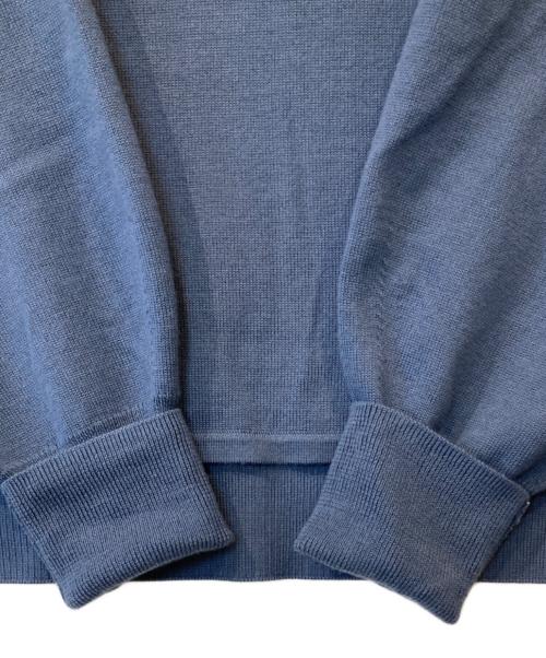 HUMAN WOMAN（ヒューマンウーマン）HUMAN WOMAN (ヒューマンウーマン) ハイゲージプレーティングプルオーバー 077-4270002 ブルー サイズ:Mの古着・服飾アイテム