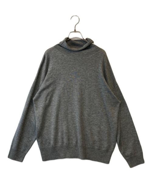 HUMAN WOMAN（ヒューマンウーマン）HUMAN WOMAN (ヒューマンウーマン) バイカラーライン天竺プルオーバー 077-4270013 グレー サイズ:Mの古着・服飾アイテム