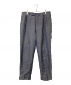 COMOLIコモリ）の古着「ウールリネン2タックパンツ 15F-03003」｜グレー