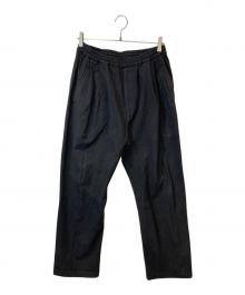 MANDO（マンドー）の古着「ジャージーグレンチェック3Pテーパードパンツ　9398-011」｜グレー