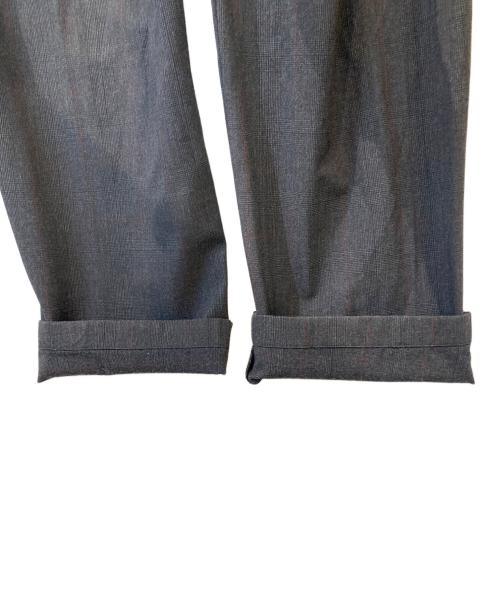 MANDO（マンドー）MANDO　 (マンドー) ジャージーグレンチェック3Pテーパードパンツ　9398-011 グレー サイズ:2の古着・服飾アイテム