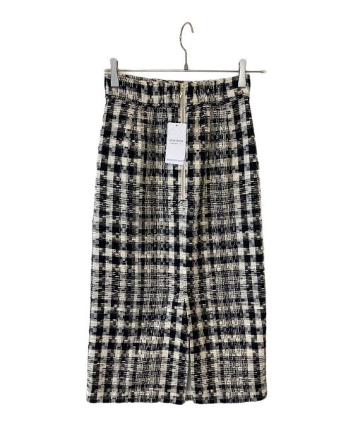 La TOTALITE（ラ ト―タリテ）La TOTALITE (ラ ト―タリテ) チェックタイトスカート 24060140807020 ブラック×ホワイト サイズ:36 未使用品の古着・服飾アイテム