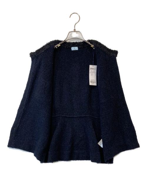 KUMIKYOKU（クミキョク）KUMIKYOKU (クミキョク) ツィードニットベスト ネイビー サイズ:2 未使用品の古着・服飾アイテム