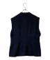 KUMIKYOKU (クミキョク) ツィードニットベスト ネイビー サイズ:2 未使用品：6000円