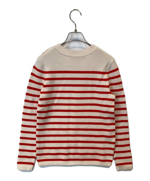 Comptoir des Cotonniers（コントワー・デ・コトニエ）Comptoir des Cotonniers (コントワー・デ・コトニエ) ボーダーニット ベージュ×レッド サイズ:7の古着・服飾アイテム