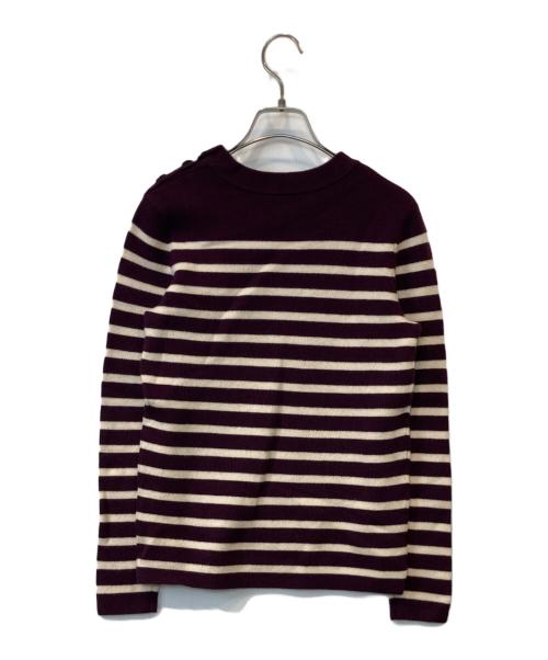 Comptoir des Cotonniers（コントワー・デ・コトニエ）Comptoir des Cotonniers (コントワー・デ・コトニエ) ボーダーニット パープル×ホワイト サイズ:7の古着・服飾アイテム