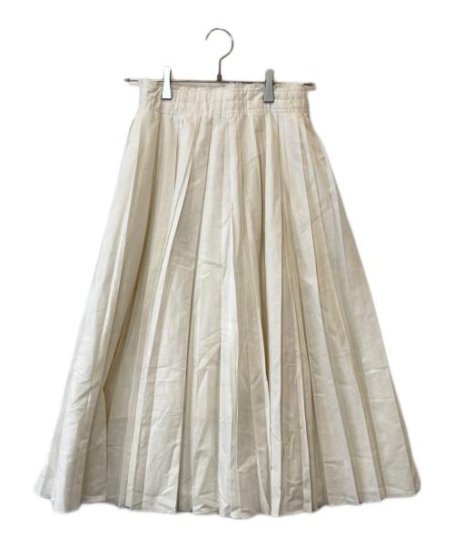 VERMEIL par iena（ヴェルメイユ パー イエナ）VERMEIL par iena (ヴェルメイユ パー イエナ) 綿麻ランダムプリーツスカート 24060938325010 アイボリー サイズ:38の古着・服飾アイテム