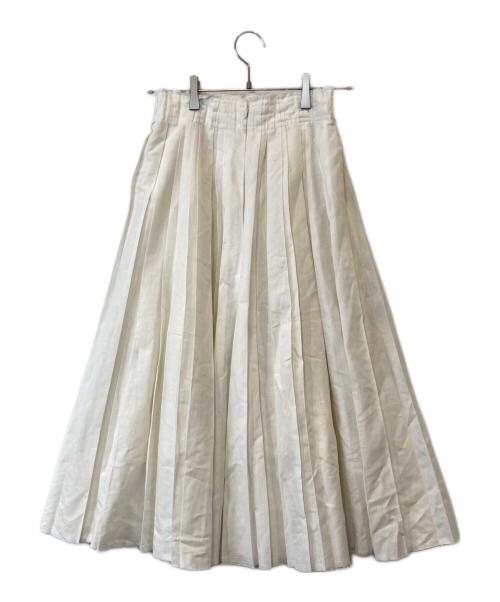 VERMEIL par iena（ヴェルメイユ パー イエナ）VERMEIL par iena (ヴェルメイユ パー イエナ) 綿麻ランダムプリーツスカート 24060938325010 アイボリー サイズ:38の古着・服飾アイテム