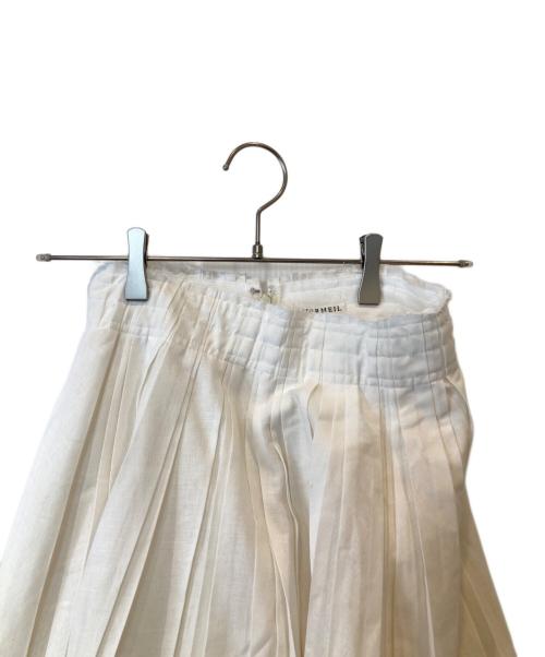 VERMEIL par iena（ヴェルメイユ パー イエナ）VERMEIL par iena (ヴェルメイユ パー イエナ) 綿麻ランダムプリーツスカート 24060938325010 アイボリー サイズ:38の古着・服飾アイテム