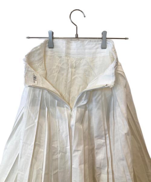 VERMEIL par iena（ヴェルメイユ パー イエナ）VERMEIL par iena (ヴェルメイユ パー イエナ) 綿麻ランダムプリーツスカート 24060938325010 アイボリー サイズ:38の古着・服飾アイテム