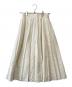 VERMEIL par iena（ヴェルメイユ パー イエナ）の古着「綿麻ランダムプリーツスカート 24060938325010」｜アイボリー