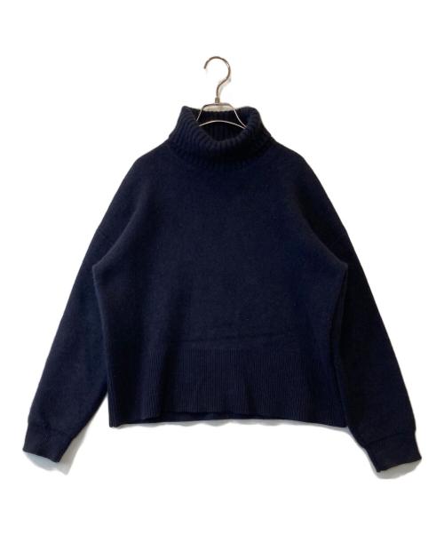 SLOBE IENA（スローブ イエナ）SLOBE IENA (スローブ イエナ) ウォッシャブルファーリーダブルフェイスタートルニット 24080912229040 ネイビー サイズ:FREEの古着・服飾アイテム