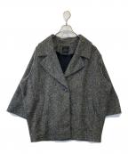 Spick and Spanスピック＆スパン）の古着「Wスライバーヘリンボーンミドルコート　22020200205040」｜グレー