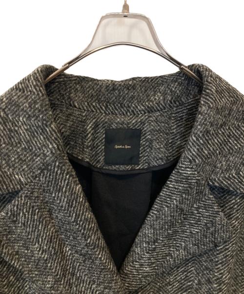 Spick and Span（スピック＆スパン）Spick and Span (スピックアンドスパン) Wスライバーヘリンボーンミドルコート　22020200205040 グレー サイズ: 36の古着・服飾アイテム