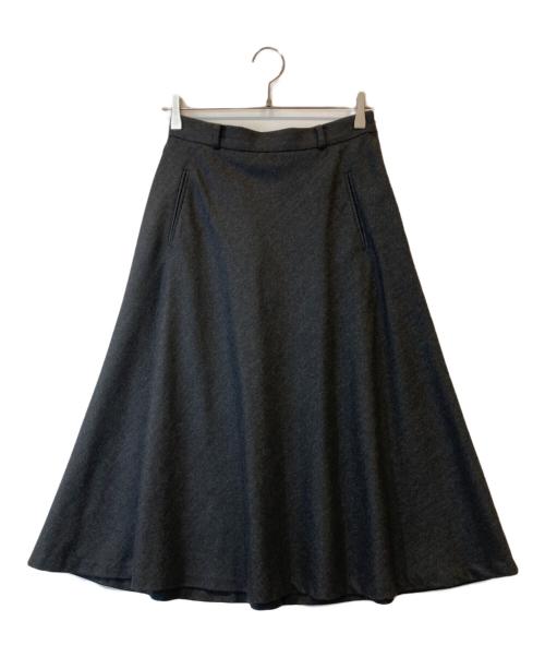 POLO RALPH LAUREN（ポロ・ラルフローレン）POLO RALPH LAUREN (ポロ・ラルフローレン) ウールフレアスカート グレーの古着・服飾アイテム
