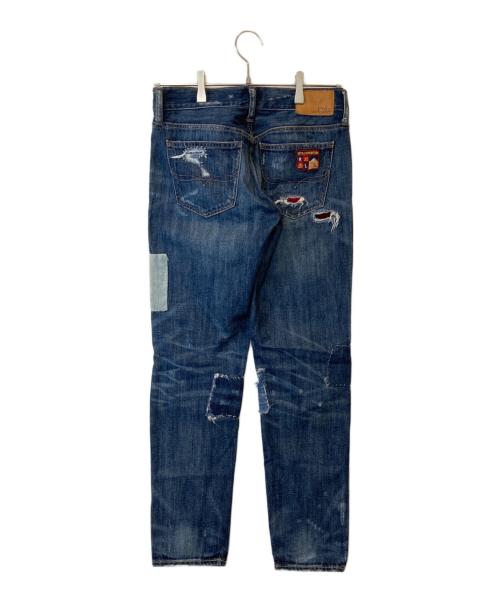 POLO RALPH LAUREN（ポロ・ラルフローレン）POLO RALPH LAUREN (ポロ・ラルフローレン) ワッペン加工デニムパンツ インディゴ サイズ:25の古着・服飾アイテム