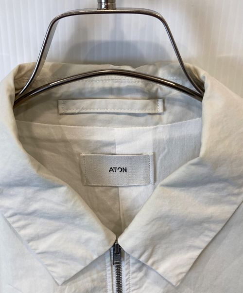 ATON（エイトン）ATON (エイトン) NIDOM WEATHER ZIP-UP JACKET　ジップアップジャケット　	7031994　 ホワイト サイズ:6の古着・服飾アイテム