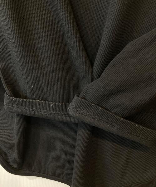 blurhms ROOTSTOCK（ブラームスルーツストック）blurhms ROOTSTOCK (ブラームスルーツストック) Rough&Smooth Thermal Baseball Tee　bROOTS22F16　ロングスリーブカットソー ブラック サイズ:3の古着・服飾アイテム