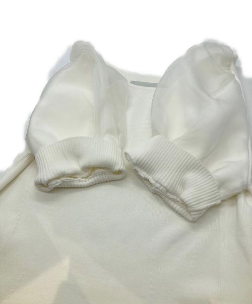 CELFORD（セルフォード）CELFORD (セルフォード) 袖切替ニット　CWNT241080 ホワイト サイズ:36の古着・服飾アイテム