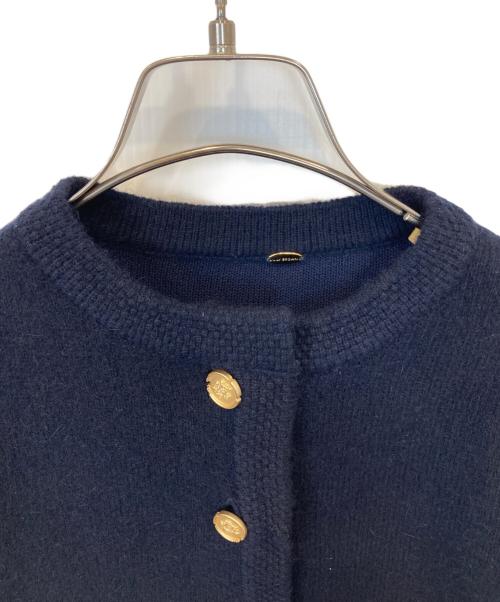 Lily Brown（リリーブラウン）Lily Brown (リリーブラウン) フォックスブレンドトリムニットジャケット　LWNJ245036 ネイビー サイズ:FREEの古着・服飾アイテム