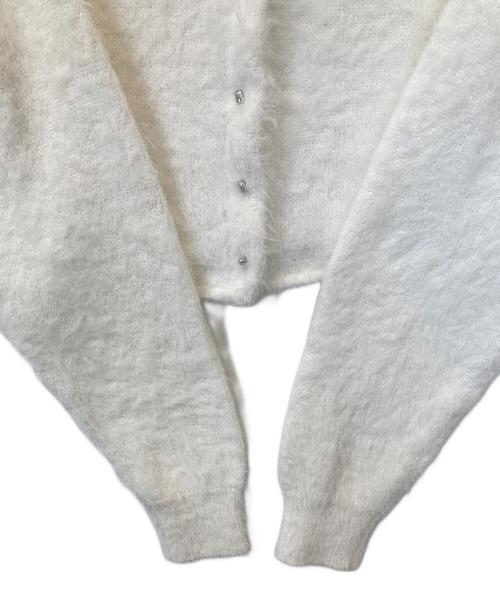 CELFORD（セルフォード）CELFORD (セルフォード) スパンコールファーライクカーディガン　CWNT235053 ホワイト サイズ:FREEの古着・服飾アイテム