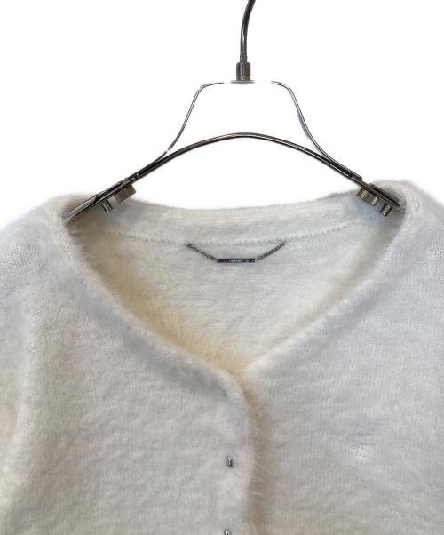 CELFORD（セルフォード）CELFORD (セルフォード) スパンコールファーライクカーディガン　CWNT235053 ホワイト サイズ:FREEの古着・服飾アイテム
