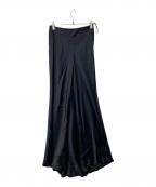 RALPH LAURENラルフローレン）の古着「シルクスカート　SK-RC-IA-1018」｜ブラック