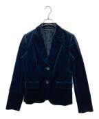 BURBERRY LONDONバーバリーロンドン）の古着「2Bベロアジャケット　FC045-700-09」｜ブラック