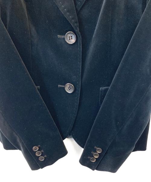 BURBERRY LONDON（バーバリーロンドン）BURBERRY LONDON (バーバリーロンドン) 2Bベロアジャケット　FC045-700-09 ブラック サイズ:38の古着・服飾アイテム