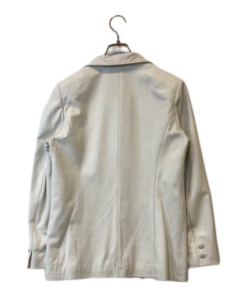 BALMAIN（バルマン）BALMAIN (バルマン) ラムレザーテーラードジャケット 1609 ホワイト サイズ:7の古着・服飾アイテム