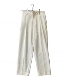 SLOBE IENA（スローブ イエナ）の古着「ダブルクロスセンタープレスパンツ　24030912601010」｜ホワイト