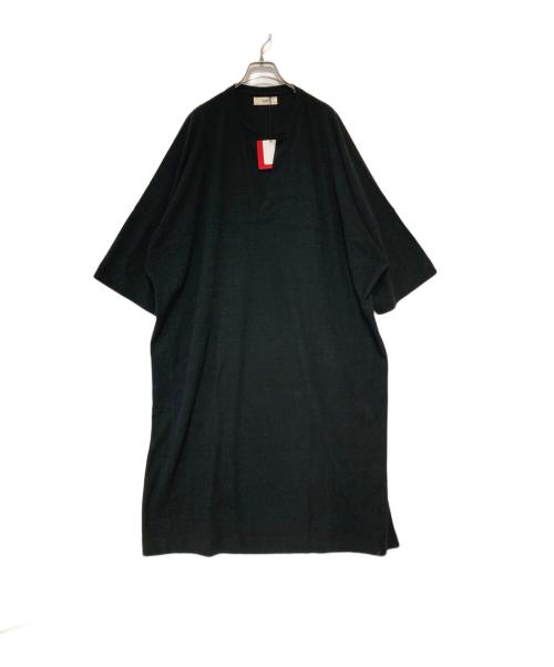 UNFIL（アンフィル）unfil (アンフィル) ローシルクジャージー カフタンドレス WOLF-UW105 ブラック サイズ:1 未使用品の古着・服飾アイテム