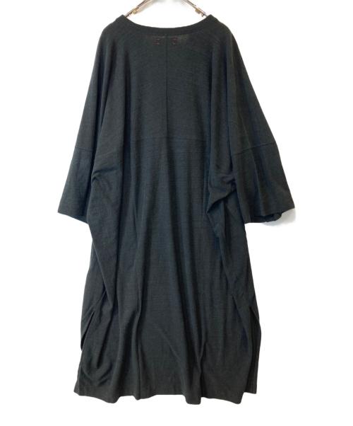UNFIL（アンフィル）unfil (アンフィル) ローシルクジャージー カフタンドレス WOLF-UW105 ブラック サイズ:1 未使用品の古着・服飾アイテム