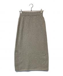 MIHOKO SAITO（ミホコ サイトウ）の古着「Lame Knit SK　MH-K0538 スカート」｜ゴールド