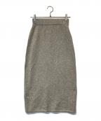 MIHOKO SAITOミホコ サイトウ）の古着「Lame Knit SK　MH-K0538 スカート」｜ゴールド