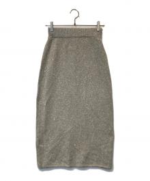 MIHOKO SAITO（ミホコ サイトウ）の古着「Lame Knit SK　MH-K0538 スカート」｜ゴールド