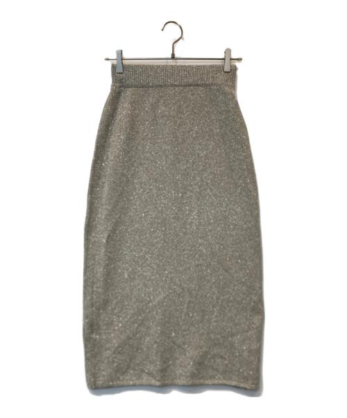 MIHOKO SAITO（ミホコ サイトウ）MIHOKO SAITO (ミホコ サイトウ) Lame Knit SK　MH-K0538 スカート ゴールド サイズ:FREE 未使用品の古着・服飾アイテム