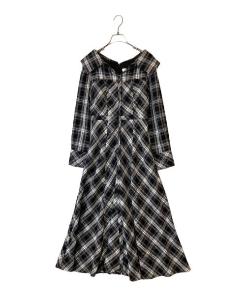 HER LIP TO（ハーリップトゥ）HER LIP TO (ハーリップトゥ) Coutume Plaid Flare Dress　フレアドレス　ワンピース　1244305143 ブラック サイズ:Sの古着・服飾アイテム