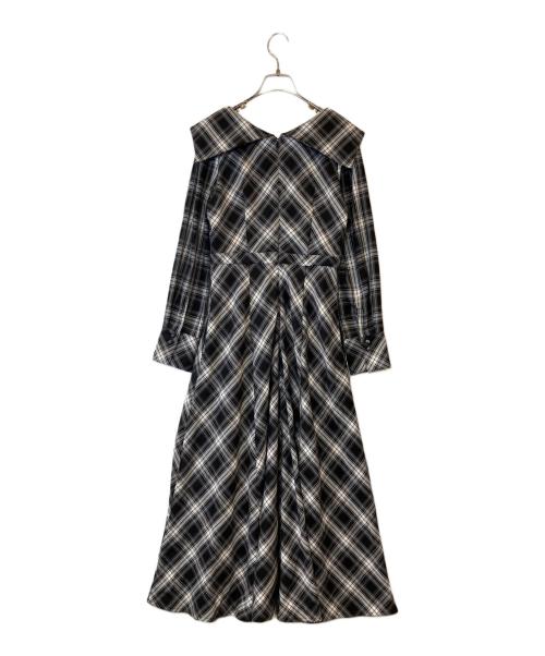 HER LIP TO（ハーリップトゥ）HER LIP TO (ハーリップトゥ) Coutume Plaid Flare Dress　フレアドレス　ワンピース　1244305143 ブラック サイズ:Sの古着・服飾アイテム