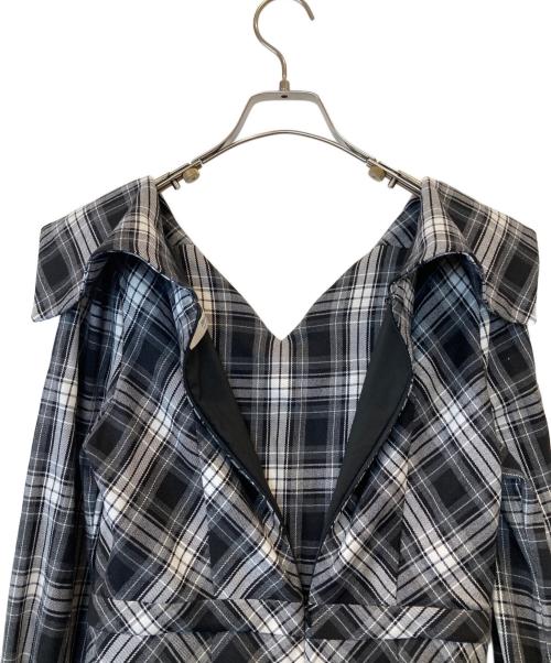 HER LIP TO（ハーリップトゥ）HER LIP TO (ハーリップトゥ) Coutume Plaid Flare Dress　フレアドレス　ワンピース　1244305143 ブラック サイズ:Sの古着・服飾アイテム