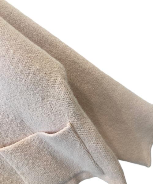 natural couture（ナチュラルクール）natural couture (ナチュラルクール) FOX混プレーティングニットジャケット ピンク サイズ:FREEの古着・服飾アイテム