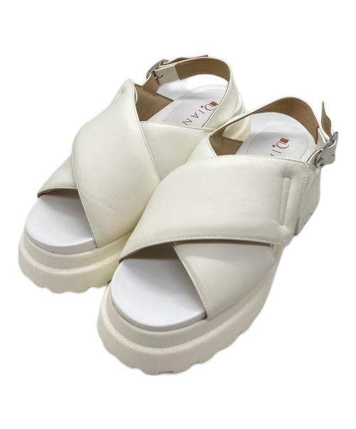 DIANA（ダイアナ）DIANA (ダイアナ) 厚底サンダル FA 56332 アイボリー サイズ:Lの古着・服飾アイテム