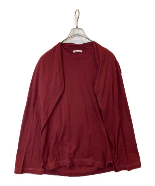 FUMIKA UCHIDA（フミカウチダ）FUMIKA UCHIDA (フミカウチダ) SEPARATE LONG-SLEEVE TEE FU-N-CS005 カットソー ワインレッド サイズ:38の古着・服飾アイテム
