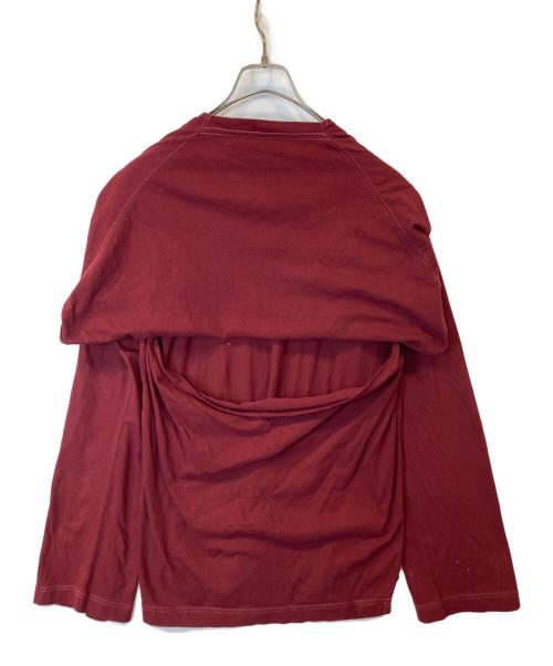 FUMIKA UCHIDA（フミカウチダ）FUMIKA UCHIDA (フミカウチダ) SEPARATE LONG-SLEEVE TEE FU-N-CS005 カットソー ワインレッド サイズ:38の古着・服飾アイテム