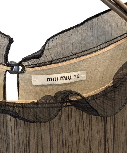 MIU MIU（ミュウミュウ）MIU MIU (ミュウミュウ) 切替ワンピース ブラック サイズ:36の古着・服飾アイテム