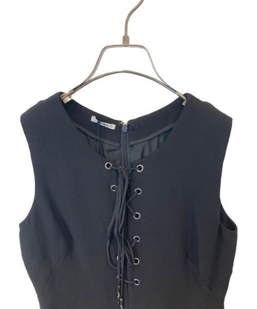 MIU MIU（ミュウミュウ）MIU MIU (ミュウミュウ) ノースリーブワンピース AMM1 2014 1794 ブラック サイズ:36の古着・服飾アイテム