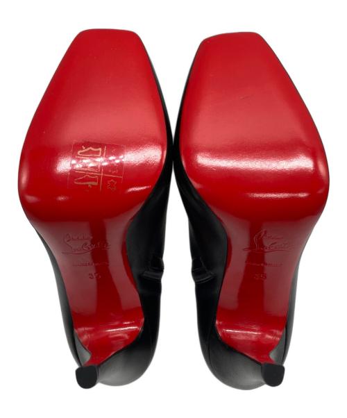 Christian Louboutin（クリスチャン・ルブタン）Christian Louboutin (クリスチャン・ルブタン) BELLE 85 ショートヒールブーツ ブラック サイズ:35の古着・服飾アイテム