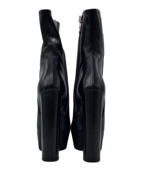 GUCCI（グッチ）GUCCI (グッチ) アンクルレザープラットフォームブーツ 	354248 ブラック サイズ:34 1/2の古着・服飾アイテム