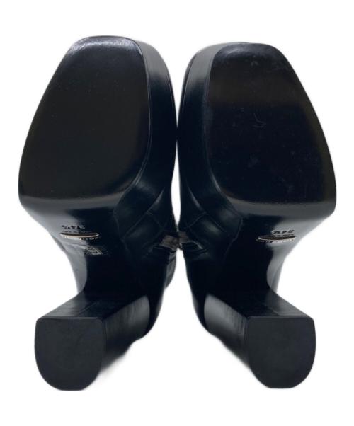 GUCCI（グッチ）GUCCI (グッチ) アンクルレザープラットフォームブーツ 	354248 ブラック サイズ:34 1/2の古着・服飾アイテム